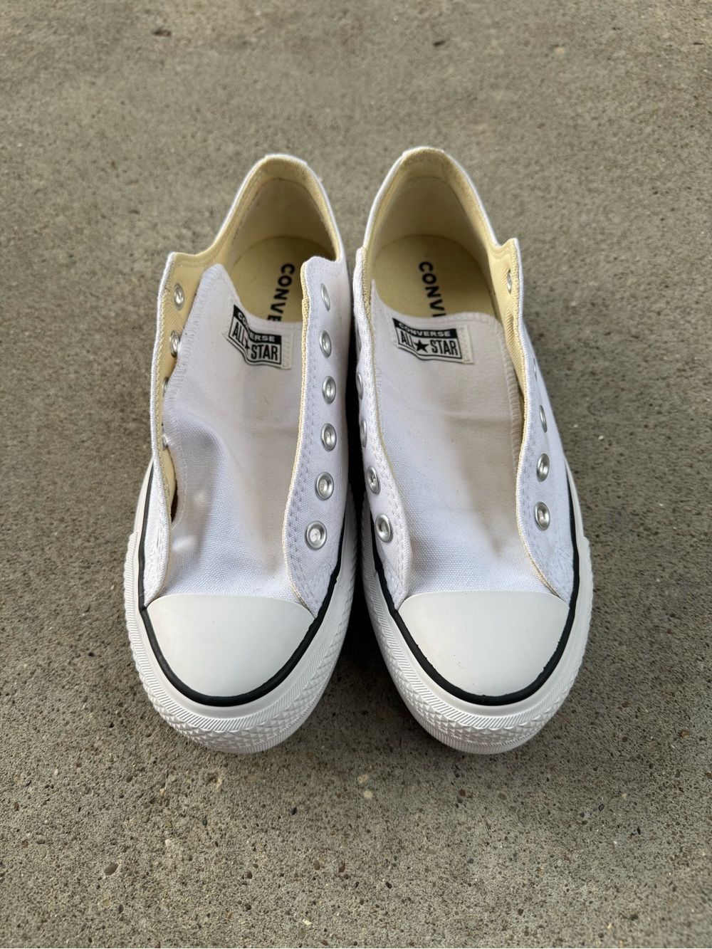 Converse Chuck Taylor All Star White Slip-On Sneakers Women’s 8